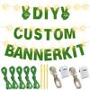 175Pcs DIY Custom Letter Banner Glitter Customizable Banner Kit DIY Happy Birthday Letters 0-9 Numbers Light Rope Personalized Banners Baby Shower Birthday Party Decorations Supplies(Dazzling Green) view 3