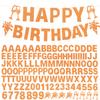 129Pcs DIY Letter Banner Glitter Customizable Banner Kit DIY Happy Birthday Letters 0-9 Numbers Custom Personalized Banners Decor Baby Shower Birthday Party Decorations Supplies(Dazzling Orange) view 1