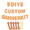 129Pcs DIY Letter Banner Glitter Customizable Banner Kit DIY Happy Birthday Letters 0-9 Numbers Custom Personalized Banners Decor Baby Shower Birthday Party Decorations Supplies(Dazzling Orange) view 3
