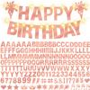 175Pcs Glitter Customizable Banner Kit DIY Custom Letter Banners DIY Happy Birthday Letters 0-9 Numbers Personalized Banner Decor For Wedding Birthday Party Decorations Supplies(Shiny Rose Gold)) view 1