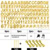 129Pcs DIY Custom Letter Banner Glitter Customizable Banner Kit 0-9 Numbers DIY Kids Happy Birthday Letters Light Rope Personalized Banners for Wedding Birthday Party Decorations Supplies(Shiny Gold) view 2
