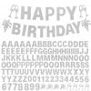 129Pcs DIY Letter Banners Glitter Customizable Banner Kit Custom Banners DIY Happy Birthday Letters 0-9 Numbers Personalized Banner Decor Wedding Birthday Party Decorations Supplies(Dazzling Silver) view 1