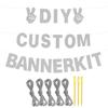 129Pcs DIY Letter Banners Glitter Customizable Banner Kit Custom Banners DIY Happy Birthday Letters 0-9 Numbers Personalized Banner Decor Wedding Birthday Party Decorations Supplies(Dazzling Silver) view 3