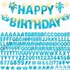 175Pcs Glitter Customizable Banner Kit DIY Custom Letter Banners DIY Boy Happy Birthday Letters 0-9 Numbers Anniversary Personalized Banner Wedding Birthday Party Decoration Supplies(Shiny Light Blue) view 1