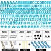 175Pcs Glitter Customizable Banner Kit DIY Custom Letter Banners DIY Boy Happy Birthday Letters 0-9 Numbers Anniversary Personalized Banner Wedding Birthday Party Decoration Supplies(Shiny Light Blue) view 2