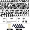 129Pcs Glitter Customizable Banner Kit DIY Custom Letter DIY Happy Birthday Letters 0-9 Numbers Anniversary Personalized Banner Decor For Wedding Birthday Party Decoration Supplies(Shiny Black) view 2