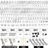 175Pcs Glitter Customizable Banner Kit DIY Custom Letter Banners DIY Happy Birthday Letters 0-9 Numbers Personalized Banner Decor For Wedding Birthday Party Decorations Supplies(Shiny Silvery)) view 2
