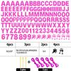 129Pcs DIY Custom Letter Banner Glitter Customizable Banner Kit 0-9 Numbers DIY Girls Happy Birthday Letters Valentine's Day Personalized Banners Birthday Party Decorations Supplies(Dazzling Rose Pink) view 2
