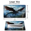 YVBHCGGGF for MTG Playmat, Game Mat 24 x 14 inches for MTG DTCG CCG RPG Trading Card Inked Game Playmats Mousepad Desk Mats Smooth Rubber Surface Battle with 6 Dice - Flying Dragon 2 view 3
