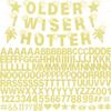 175Pcs DIY Letter Banner Glitter Customizable Banner DIY Happy Birthday Letters 0-9 Numbers Light Rope Kit Custom Personalized Banners Decor Birthday Party Decorations Supplies(Dazzling Champagne Glod) view 1