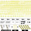 175Pcs DIY Letter Banner Glitter Customizable Banner DIY Happy Birthday Letters 0-9 Numbers Light Rope Kit Custom Personalized Banners Decor Birthday Party Decorations Supplies(Dazzling Champagne Glod) view 2