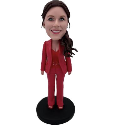 Custom Female Business Bobblehead, Custom Bobbleheads Figurine Elegant Business Woman,Sculpture Gift for Women Colleague/Lady Boss (Business women 1)