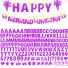 175Pcs DIY Custom Letter Banner Glitter Customizable Banner Kit 0-9 Numbers DIY Theme Happy Birthday Letters Personalized Banners for Wedding Birthday Party Decoration Supplies(Dazzling Purple) view 1