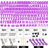 175Pcs DIY Custom Letter Banner Glitter Customizable Banner Kit 0-9 Numbers DIY Theme Happy Birthday Letters Personalized Banners for Wedding Birthday Party Decoration Supplies(Dazzling Purple) view 2