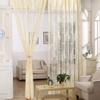 Iuokuby Elegance Voile Sheer Curtains Kids Baby Window Treatments Basic Tree Print Jacquard Rod Pocket Panels for Living Dining Room Bedroom(2 Panels, W 54 x L 90 inch, Yellow) view 1