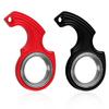 2pcs Key Chain Spinner Toys 0.67" Inner Diameter with 2pcs Key Rings, Finger Fidget Keychain Key Ring Spinner Toy Gifts for Kids Adults Finger Exercising Anxiety Relief (Black, Red) view 1