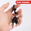 2pcs Key Chain Spinner Toys 0.67" Inner Diameter with 2pcs Key Rings, Finger Fidget Keychain Key Ring Spinner Toy Gifts for Kids Adults Finger Exercising Anxiety Relief (Black, Red) view 4