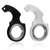 2pcs Key Chain Spinner Toys 0.67" Inner Diameter with 2pcs Key Rings, Finger Fidget Keychain Key Ring Spinner Toy Gifts for Kids Adults Finger Exercising Anxiety Relief (Black, Silver) view 1