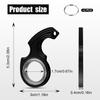 2pcs Key Chain Spinner Toys 0.67" Inner Diameter with 2pcs Key Rings, Finger Fidget Keychain Key Ring Spinner Toy Gifts for Kids Adults Finger Exercising Anxiety Relief (Black, Silver) view 2