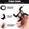 2pcs Key Chain Spinner Toys 0.67" Inner Diameter with 2pcs Key Rings, Finger Fidget Keychain Key Ring Spinner Toy Gifts for Kids Adults Finger Exercising Anxiety Relief (Black, Silver) view 3