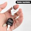 2pcs Key Chain Spinner Toys 0.67" Inner Diameter with 2pcs Key Rings, Finger Fidget Keychain Key Ring Spinner Toy Gifts for Kids Adults Finger Exercising Anxiety Relief (Black, Silver) view 4