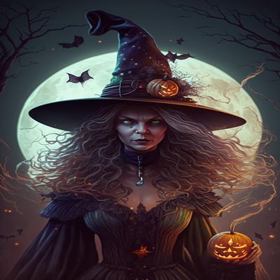1000 Piece Full Moon Pumpkin Witch Wooden Jigsaw Puzzle, Challenging and Fun Activity - Interesting and Warm Art Adult Puzzles - Modern Home Decor Ideal Gift