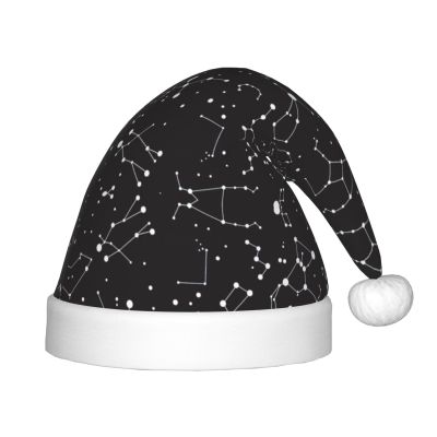 EniLsa Starry Divination Constellation Print,Christmas Santa Hats For Children 14.2x11 Inch Christmas Santa Hats Party Supplies