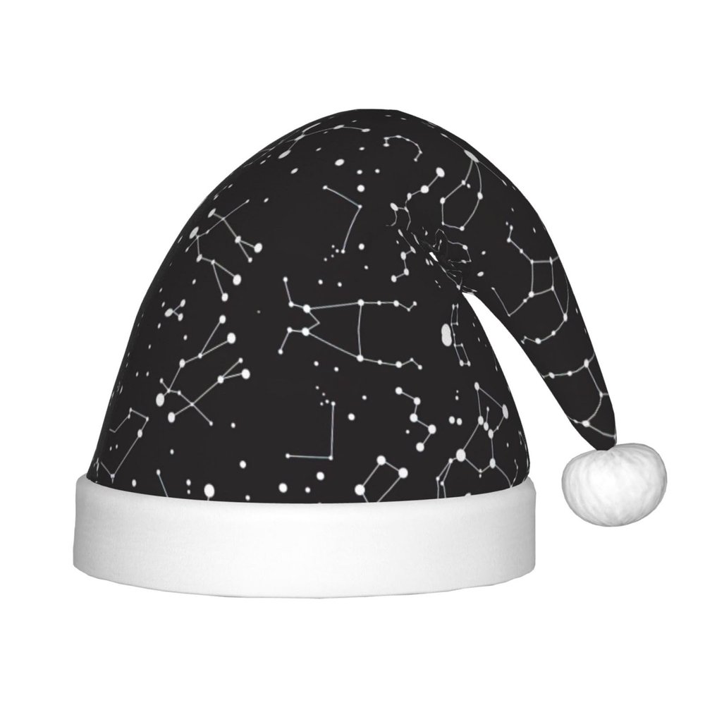 EniLsa Starry Divination Constellation Print,Christmas Santa Hats For Children 14.2x11 Inch Christmas Santa Hats Party Supplies