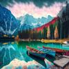 1000 Piece Adult Jigsaw Puzzle, Colourful Jungle Lake, Puzzle Educational Gift, Room Decor or Cafe Decor Exercise Willpower Relaxation or Gifts for Friends view 1