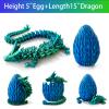 LEWELLRY 15" 3D Printed Dragon Egg,Christmas Birthday Toys, Stocking Stuffers Gift, Articulated Crystal Cool Fidget Dragon for Girls Boys Kids Ages 3,4, 5, 6,7, 8,9,10,11,12 Years Old view 3
