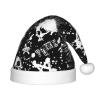 EniLsa White Punk Skull Print,Christmas Santa Hats For Children 14.2x11 Inch Christmas Santa Hats Party Supplies view 1