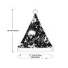 EniLsa White Punk Skull Print,Christmas Santa Hats For Children 14.2x11 Inch Christmas Santa Hats Party Supplies view 3