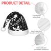 EniLsa White Punk Skull Print,Christmas Santa Hats For Children 14.2x11 Inch Christmas Santa Hats Party Supplies view 4