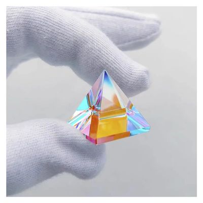 Prisms & Kaleidoscopes 20x20x20mm K9 Optical Dichroic Prism Crafts Colorful Light for Photography Science Classroom Optics Kits
