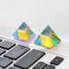 Prisms & Kaleidoscopes 20x20x20mm K9 Optical Dichroic Prism Crafts Colorful Light for Photography Science Classroom Optics Kits view 3