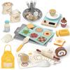 Lehoo Castle Play Food Set for Kids Kitchen, Play Kitchen Accessories Wooden, Kids Baking Set for Boys, Toys Cupcakes and Cookie Maker, Preschool Cooking Toys for Toddlers Boys Girls Ages 3+ view 1