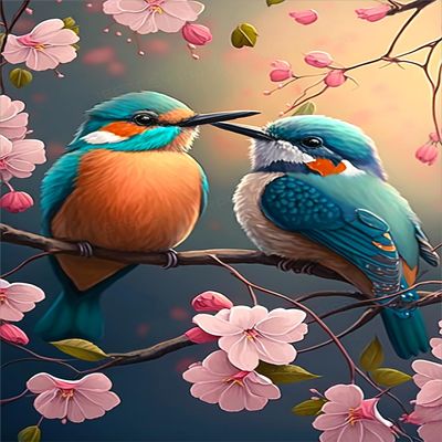 1000 Pieces Puzzle for Adults Happy Flowers and Birds - Safe Wooden, Hi-Definition Printing Beautiful Drawings, Spend The Winter Vacation and Beautiful Christmas, Elevate Yourself Gift Decor