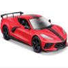 2020 Chevy Corvette Stingray Coupe Red with Black Stripes Special Edition Series 1/24 Diecast Model Car 31534r view 1