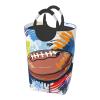 American Football Laundry Basket Organizer Collapsible Laundry Hamper Nursery Storage Basket Bin with Handles for Clothes Toys Organizer Bathroom Room view 1