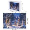 Christmas Puzzle 1000 Pieces Jigsaw Puzzles for Adults,20"x30" Large Puzzle Winter Snowman Decoration for Family Party Holiday - Decorated for The Holidays view 2