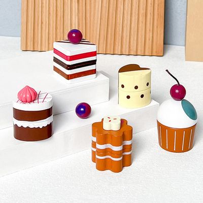 Abaodam 1set Wooden Artificial Cake Decoration for Boys and Girls Realistic Pretend Play Food for for Festivals Parties and Home Styles One