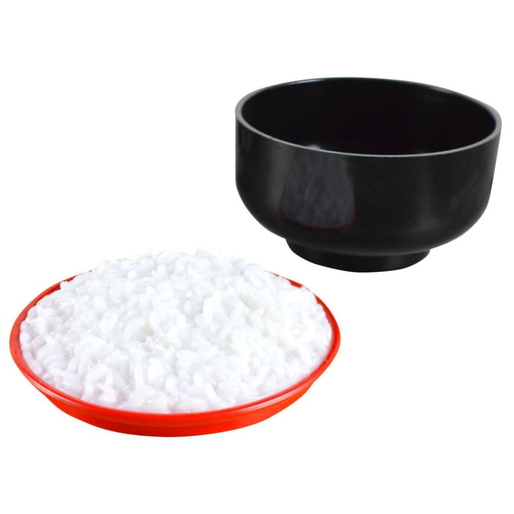 Abaodam Artificial White Rice Fake Food Bowl Model Realistic Cooked Rice Model for Home Kitchen Table Cabinet Shop Market