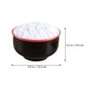 Abaodam Artificial White Rice Fake Food Bowl Model Realistic Cooked Rice Model for Home Kitchen Table Cabinet Shop Market view 2