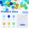 3 otters 180PCS Marbles for Kids, Glass Marbles Bulk for Games Chinese Checkers Hungry Hippos Game Balls Learning Toys Gifts for Toddlers view 2