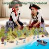 3 otters 90PCS Pirate Toys Action Figures, Pirate and Skeleton Warriors Figures with Accessories, Military Toddler Boy Toys, Christmas Birthday Gifts for Kids view 3