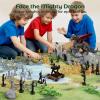 3 otters 230PCS Medieval Soldier & Dragon Knights Playset, Army Men Action Figures Epic Fantasy Battle Toy, for Kids, Teens, Stocking Stuffer for Boys view 3