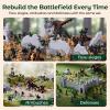 3 otters 230PCS Medieval Soldier & Dragon Knights Playset, Army Men Action Figures Epic Fantasy Battle Toy, for Kids, Teens, Stocking Stuffer for Boys view 4