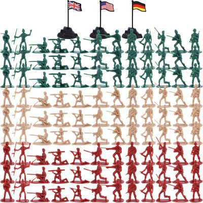 3 otters 300PCS Toy Soldiers Set, Army Men Figures Military Toys for Boys, Kids Toys Birthday Gift, 3 Colors