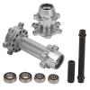 Alomejor RC Motorcycle Wheel Hex Hubs, Aluminum Front & Rear Wheel Hub Hex Applicable for 1/4 MX Electric Motorcycle (Silver) view 1