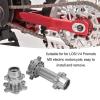 Alomejor RC Motorcycle Wheel Hex Hubs, Aluminum Front & Rear Wheel Hub Hex Applicable for 1/4 MX Electric Motorcycle (Silver) view 3